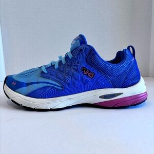 Ryka Knockout Women's Sneaker SZ 8.5 Re-Zorb Athletic Shoe Blue Pink  Running